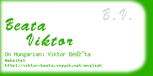 beata viktor business card